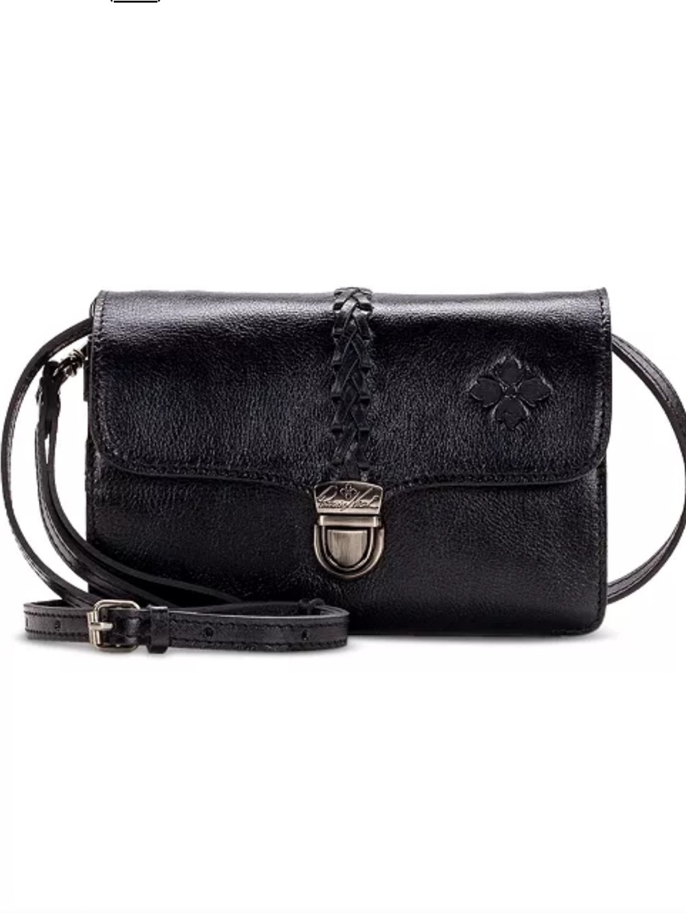 Patricia Nash - Bianco Crossbody Organizer, 100% Full Grain Leather NWOT BLACK